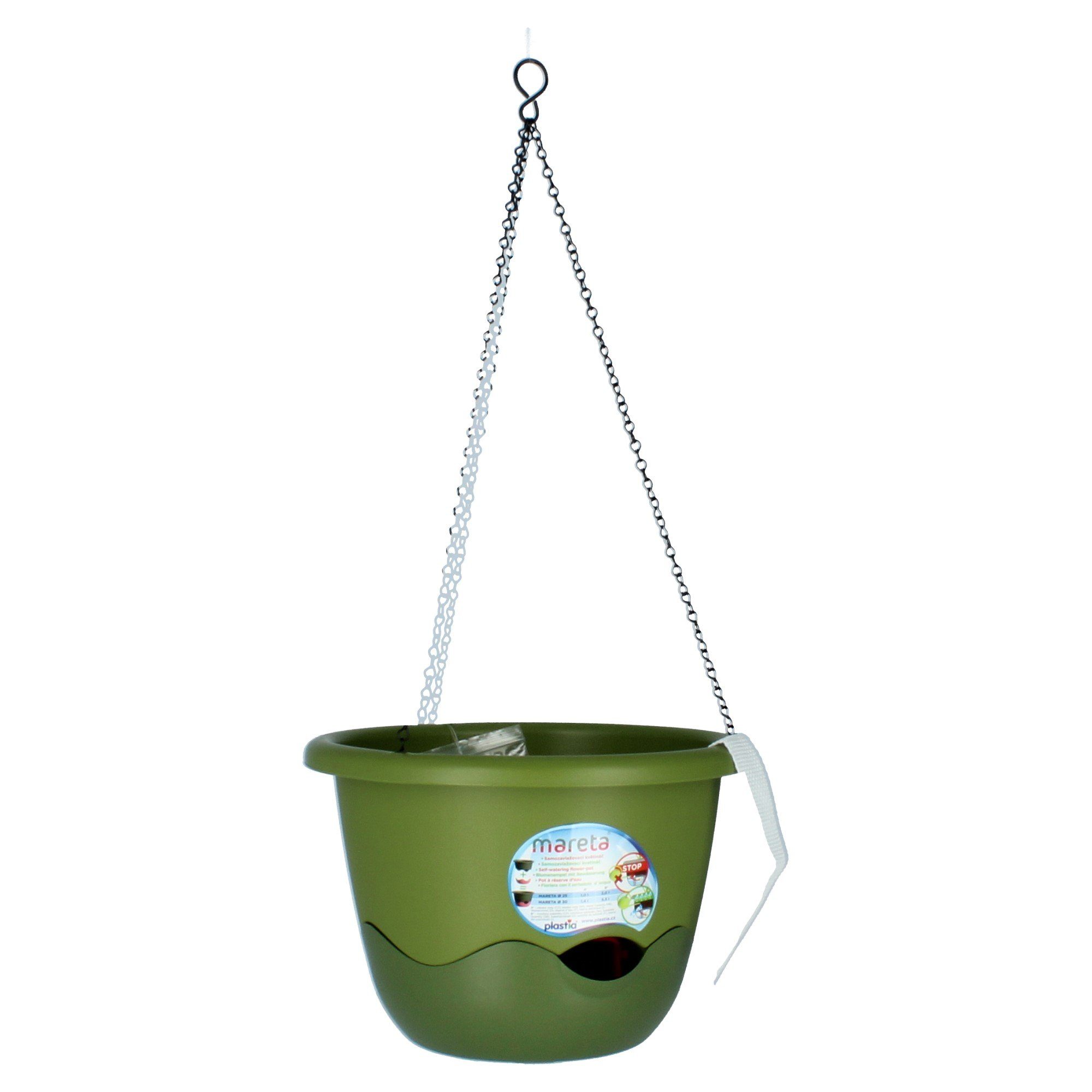 PLASTIA Blumentopf Mareta 30 grün / günstig online kaufen