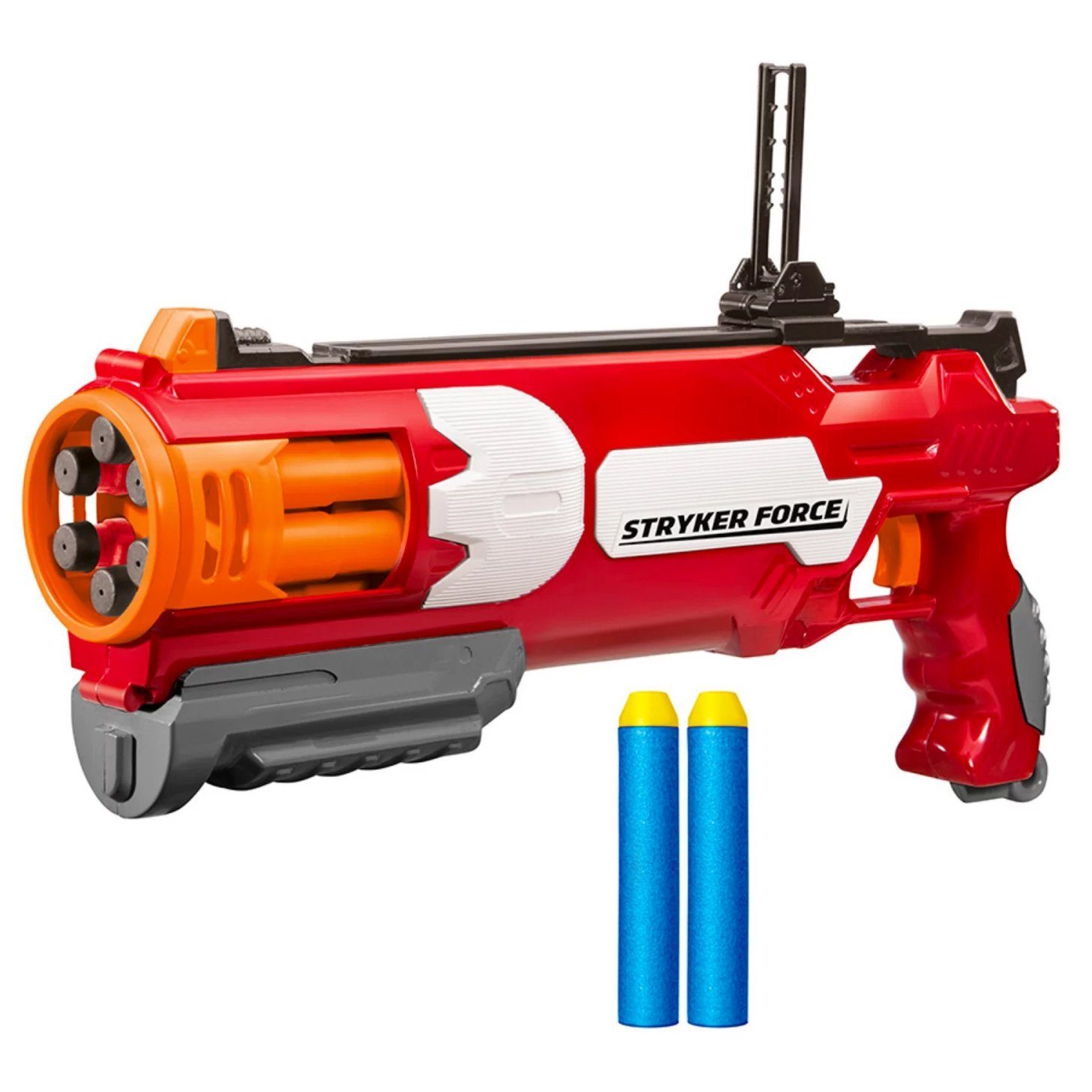 Buzz Bee Toys Blaster Air Warriors PrecisePro Stryker Force, Trommelblaster mit Pumpgriff und den besonders präzisen PrecisePro-Da