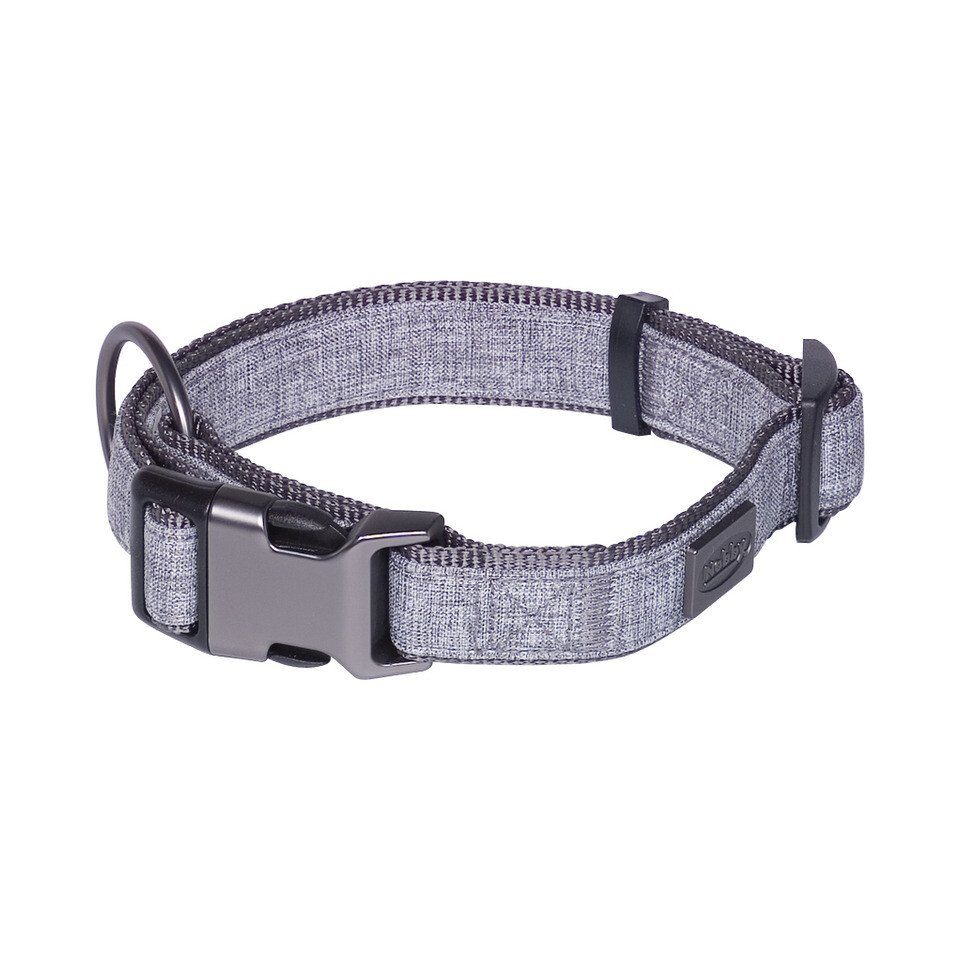 Nobby Hunde-Halsband Halsband Linen Deluxe grau