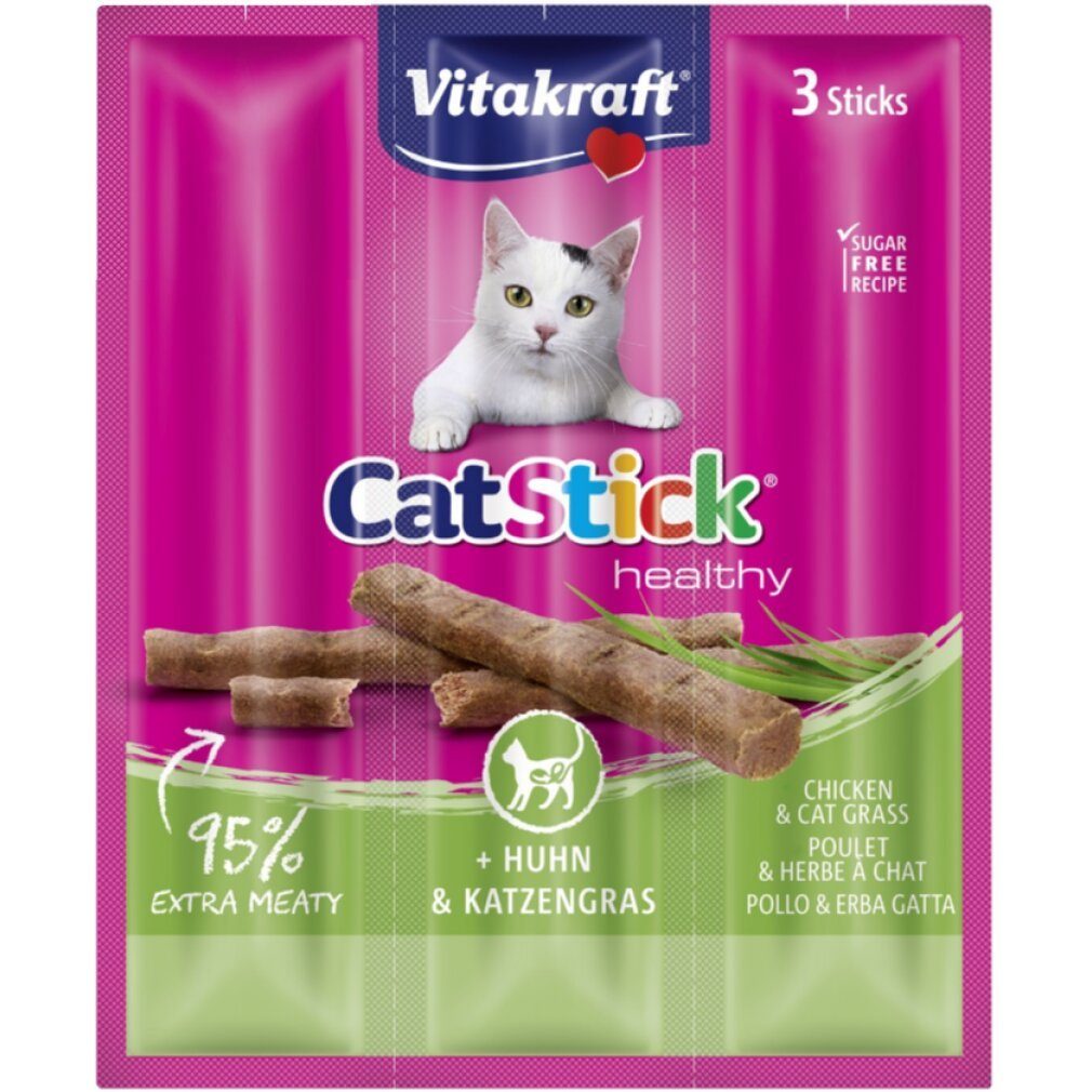 Vitakraft Katzenstreu Cat Stick Mini - Huhn & Katzengras