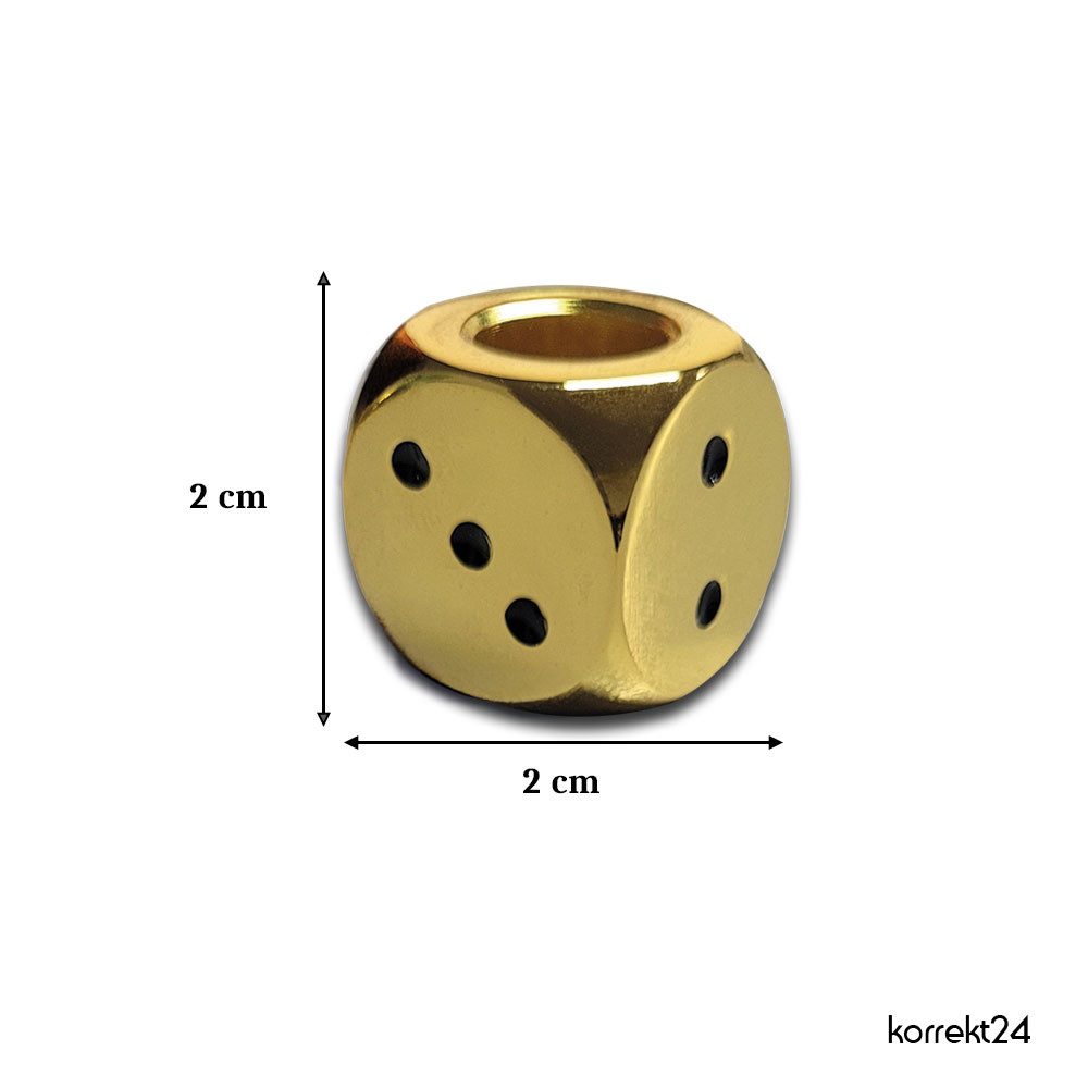 Coumo Aschenbecher 3x Gluttöter Dice Design, Metallic Würfel, Glutkiller Aschenbecher