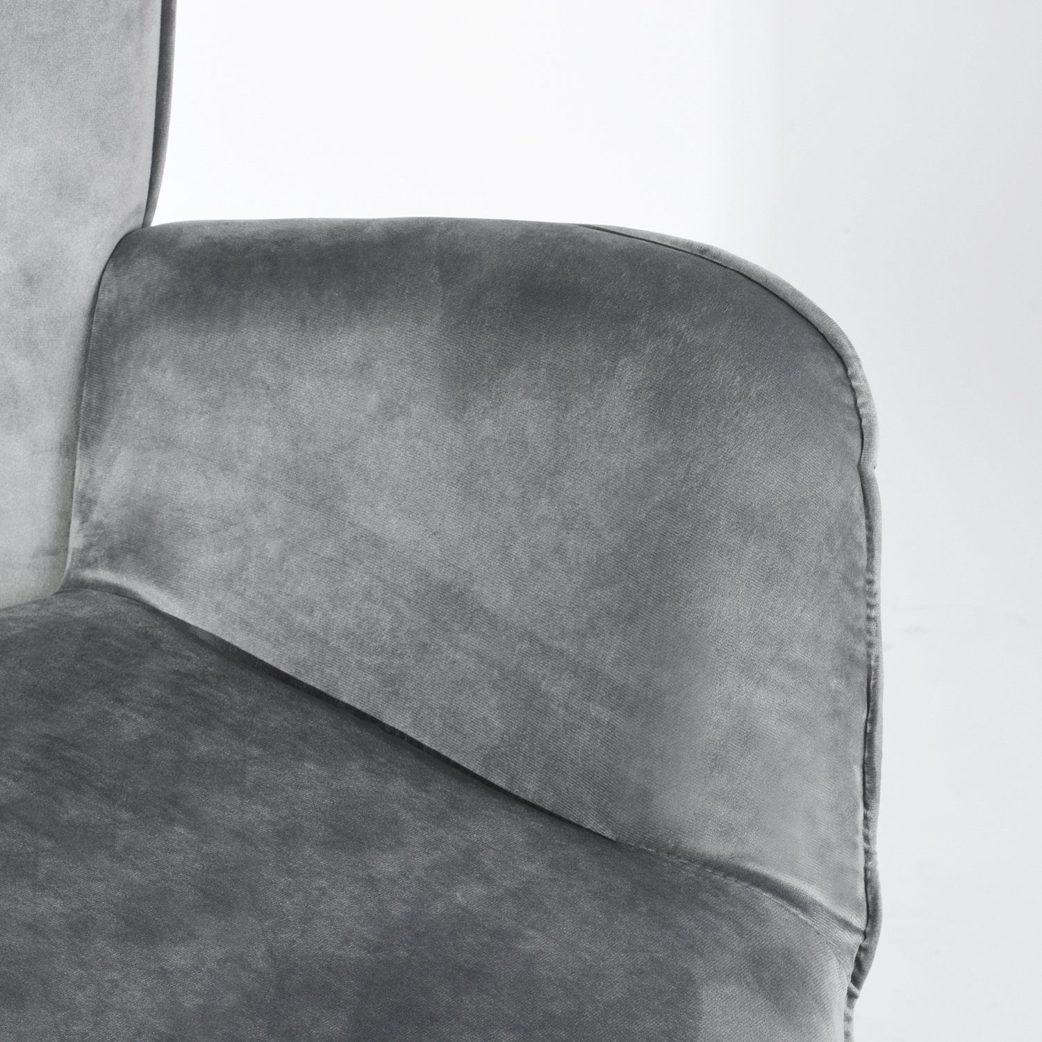 Knopfsteppung Ohrensessel Sweiko Loungesessel, Polstersessel), im (Sessel Polster, hohe | Rückenlehen Grau Relaxsessel Grau
