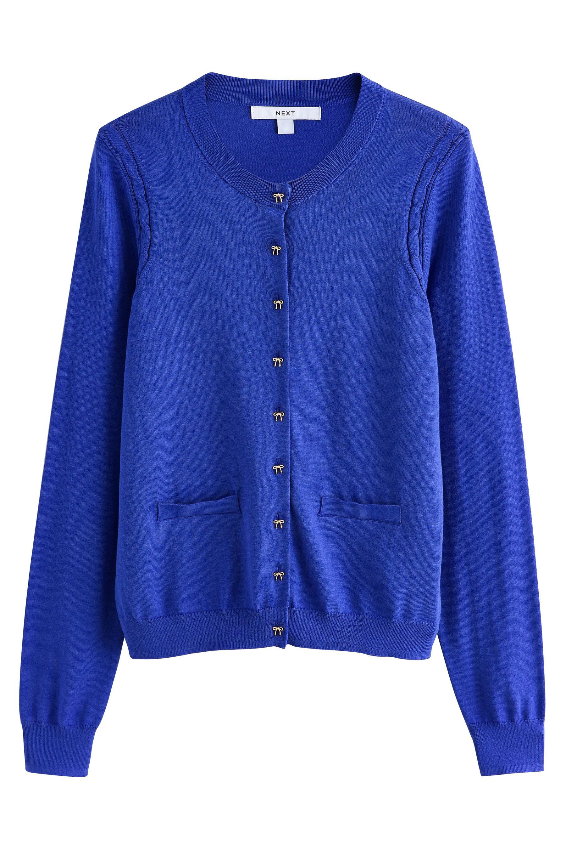 Strickjacke Weiche Strickjacke mit Rundhalsausschnitt