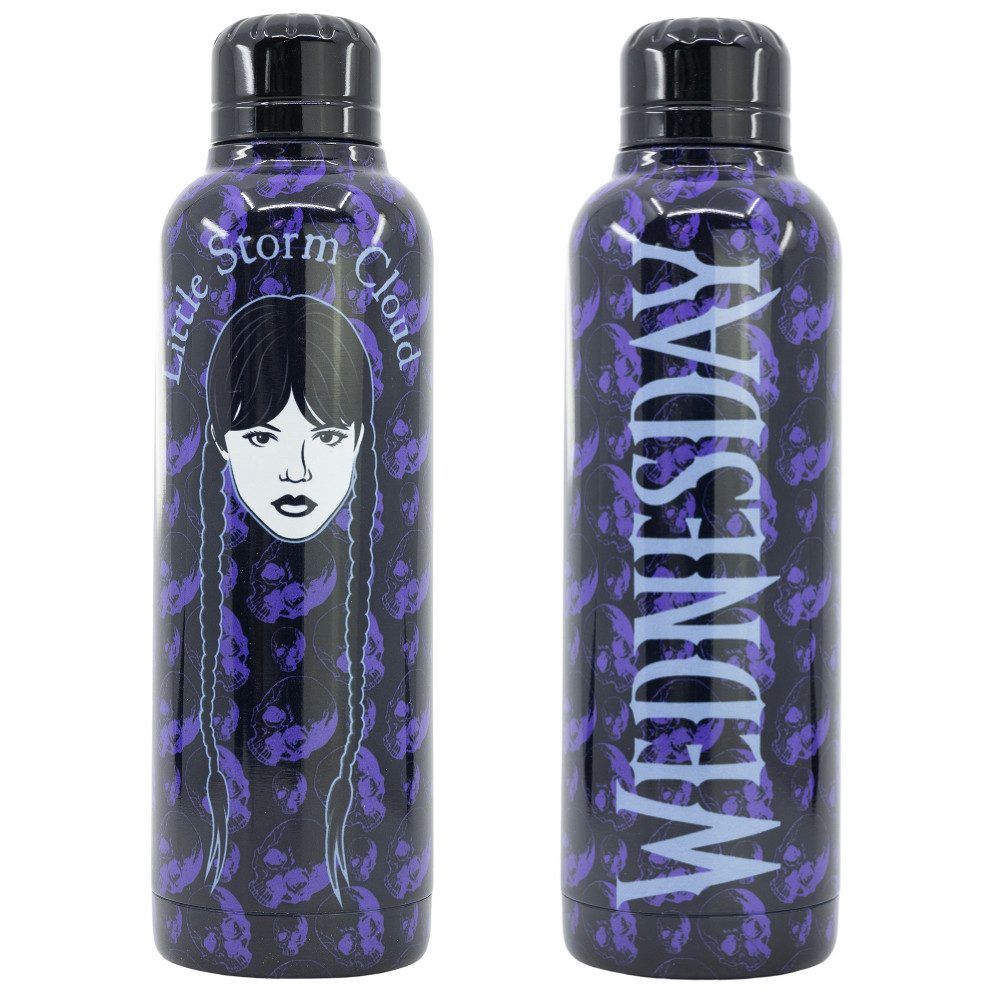 Wednesday Trinkflasche Netflix Wednesday Edelstahl Sportflasche Wasserflasche Flasche 515 ml