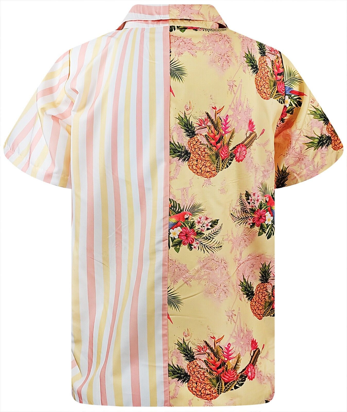 King Kameha Hawaiihemd Stripes Funky Hawaii-Hemd Herren Kurzarm Front-Tasche Stylish Unisex – Bild 2 von 5