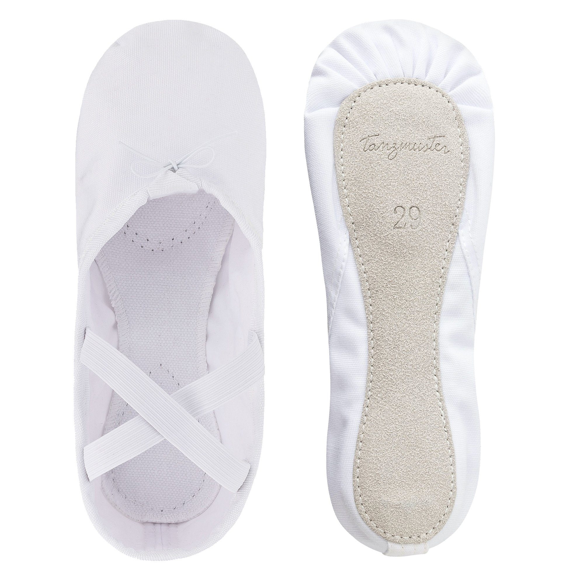 tanzmuster Ballettschuhe Dani mit ganzer Ledersohle Tanzschuh Ballettschläppchen für Mädchen