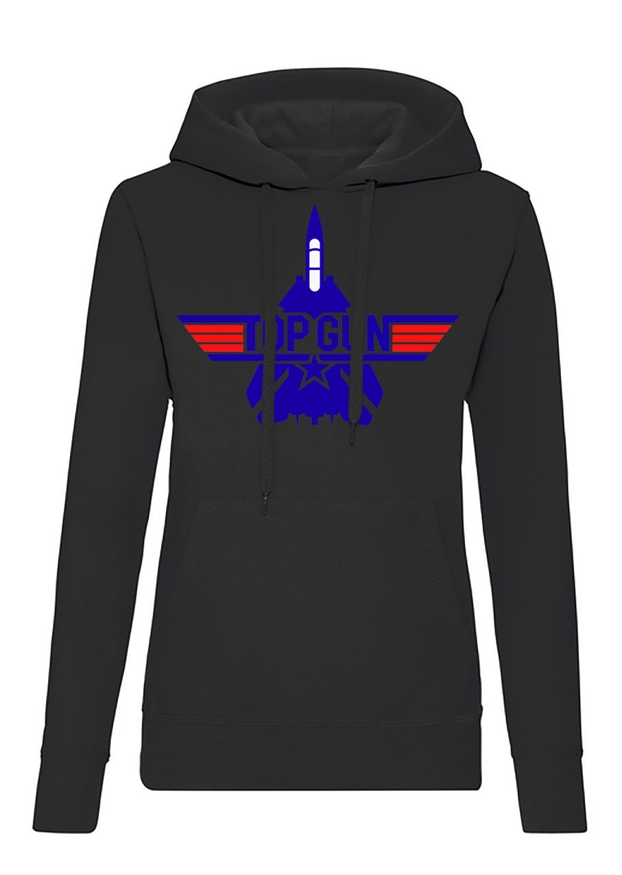 Blondie & Brownie Hoodie Damen Top Gun F-14 Tomcat 80s 90s Vintage Film Kino Maverick mit Kapuze