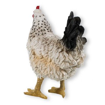 colourliving Tierfigur Gartendeko Huhn Figur Weiß 35cm stehend Deko Huhn, handbemalt, realistische Darstellung