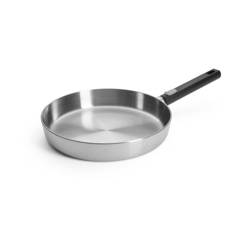WOLL Bratpfanne Flachpfanne 28 cm Logic Steel, Aluminium, spülmaschinenfest, Induktion, alle Herdarten, Antihaft