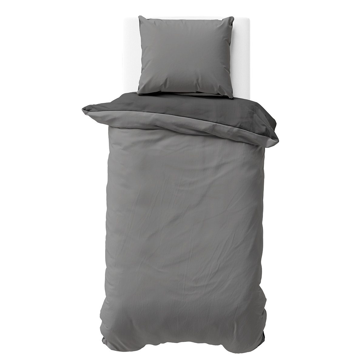 Visaggio Bettwäsche Mikrofaser Allergiker geeignet Doubleface Wendebettwäsche, Microfaser, 2 teilig, Modern Uni Doubleface Wendebettwäsche