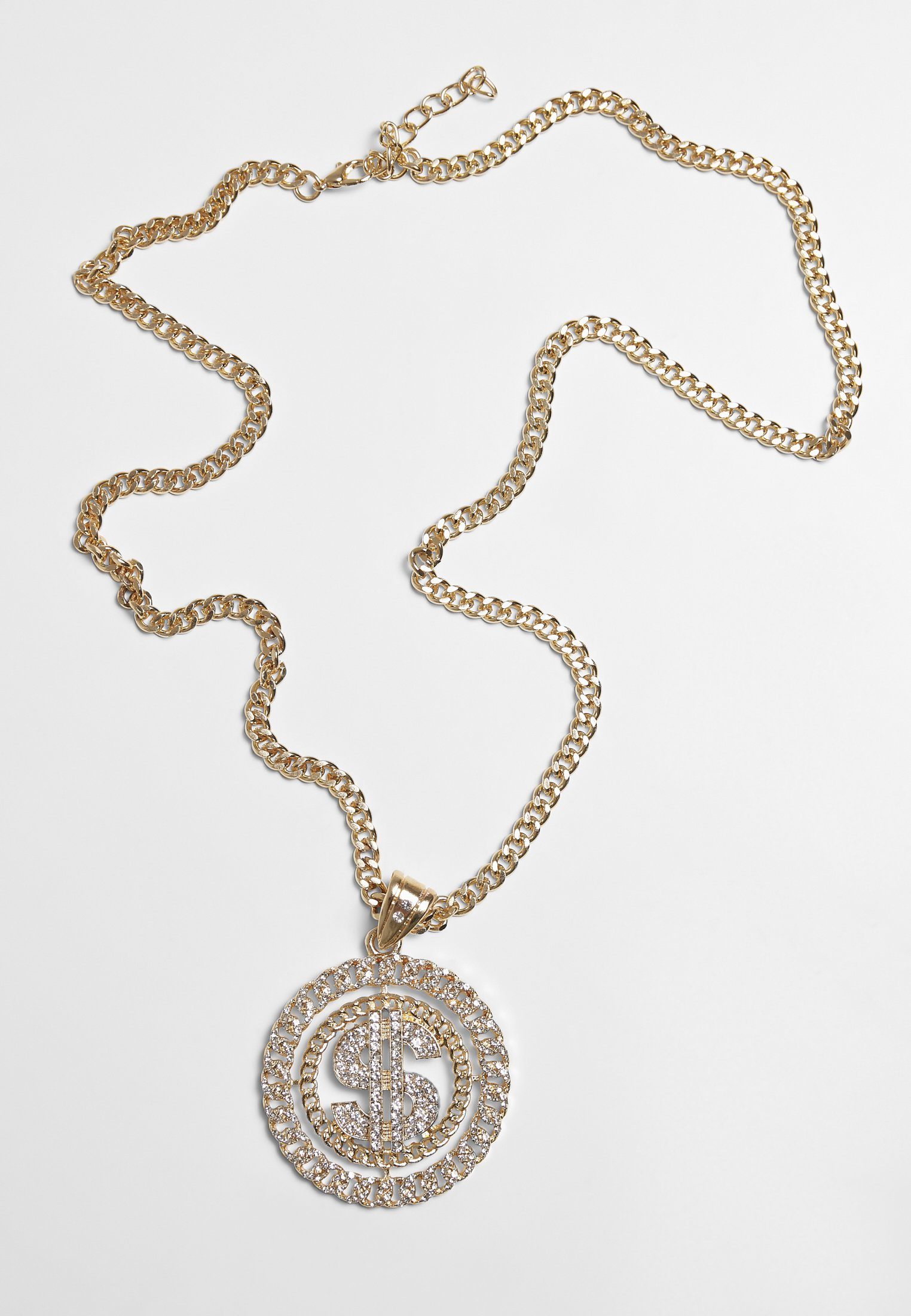 URBAN CLASSICS Edelstahlkette Accessoires Dollar Necklace Diamond