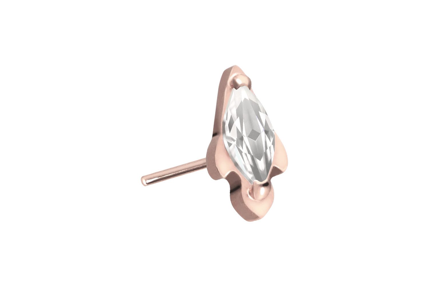 Piercing-Set Titan Aufsatz mit Push Pin KRISTALLRAKETE