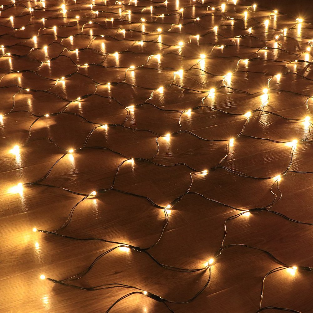 LED-Lichternetz Solar Wasserdichte Mesh Lichterkette für Weihnachten Party Garten deko