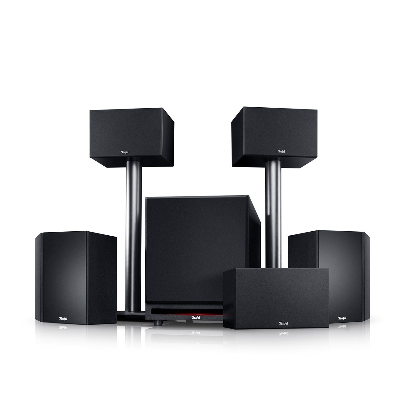 Teufel System 6 "5.1-Set" Lautsprechersystem (Kabelgebunden, Geeignet für AV-Receiver mit und ohne THX-Lizenz)