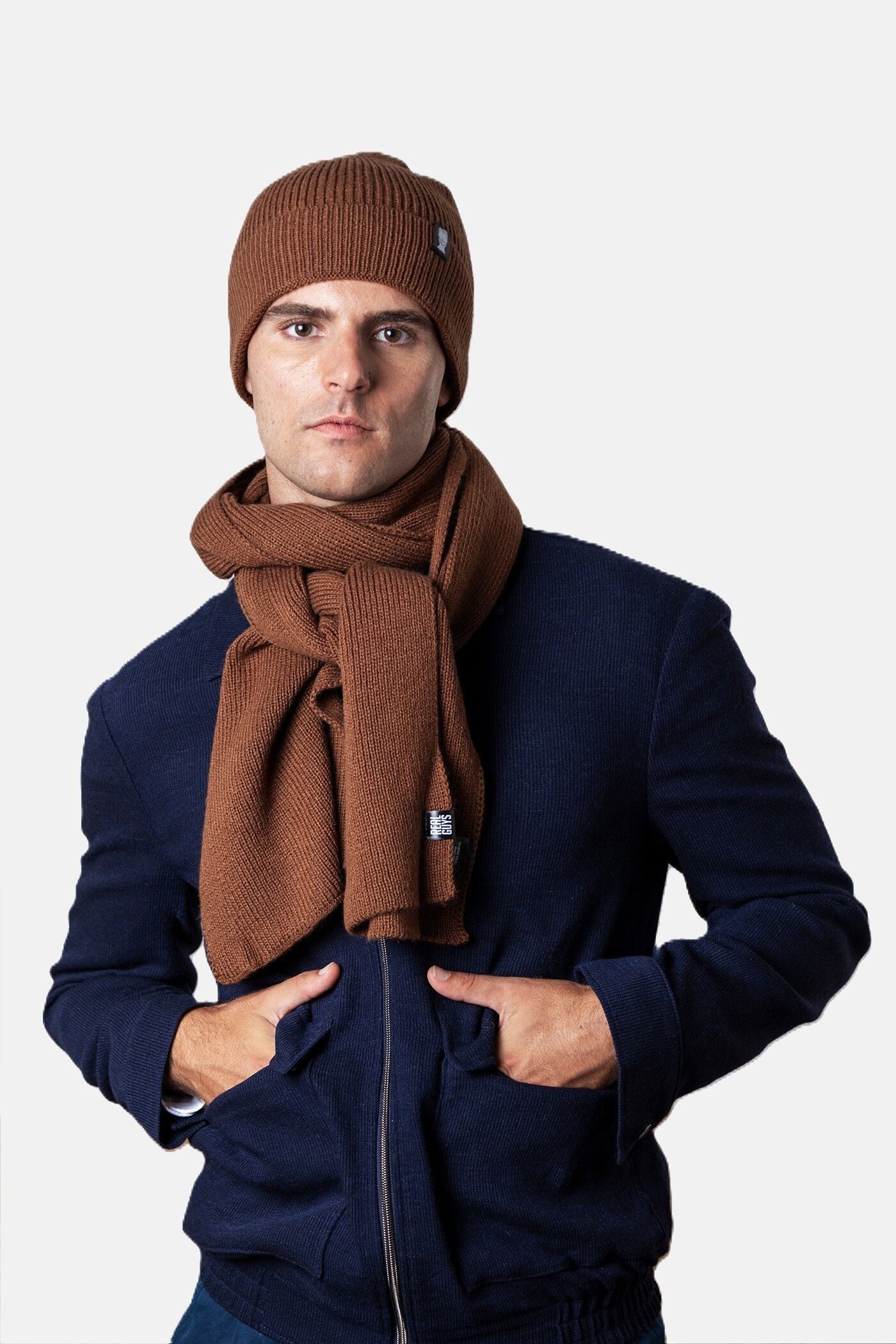 REAL GUYS by J.PLOENES Strickmütze (2-St) modisches Set aus Schal und Mütze günstig online kaufen