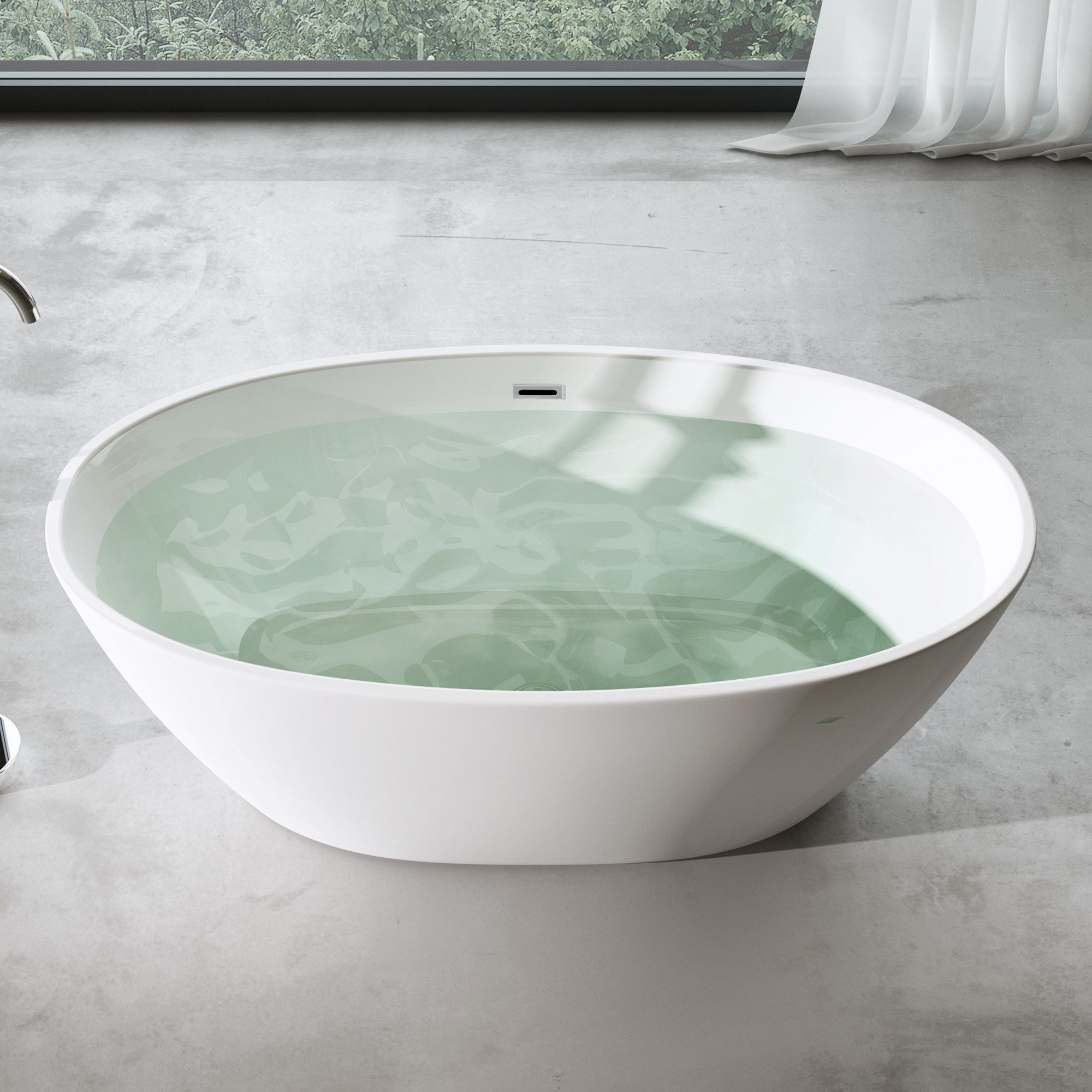doporro Badewanne Design-Badewanne Freistehend inkl. Ablaufgarnitur günstig online kaufen