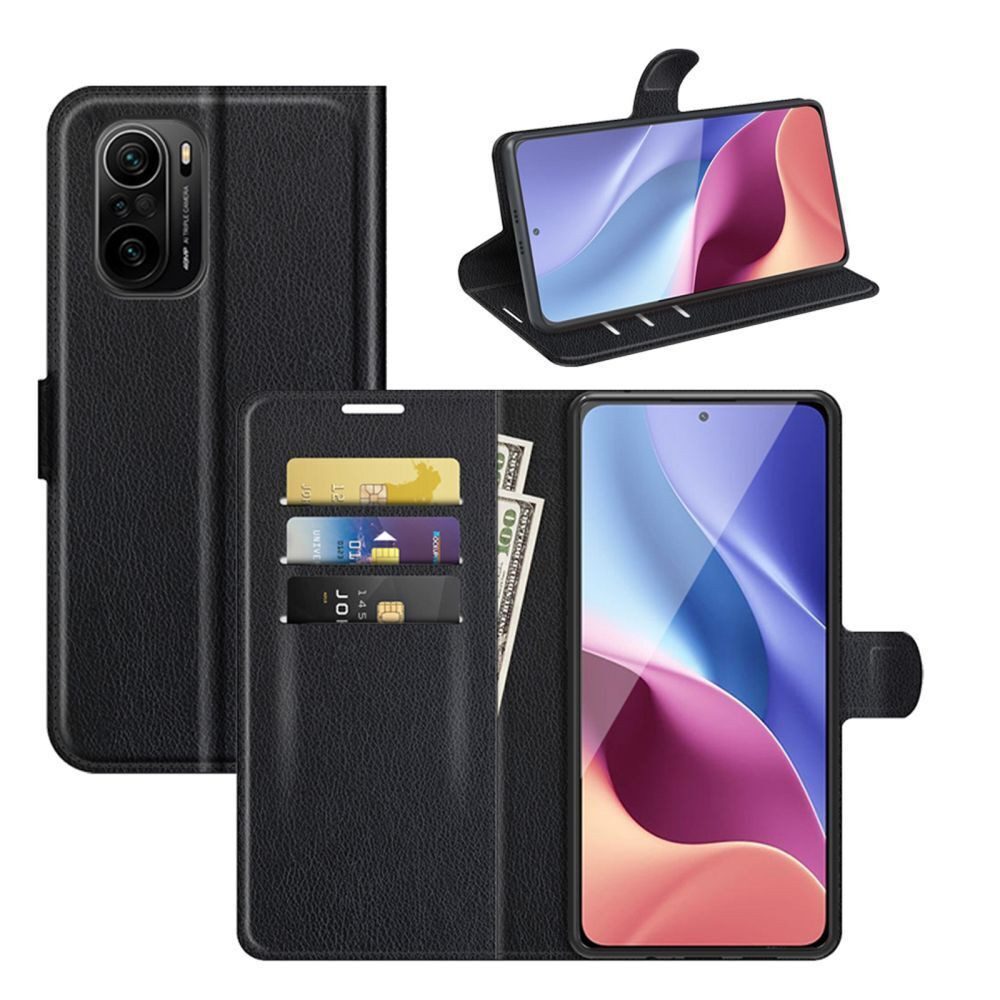 betterfon Handyhülle Handytasche für Xiaomi Klapphülle Flip Case Schwarz, 3 Kartenfächer, Magnetverschluss & Standfunktion im Lederlook