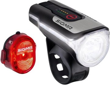 SIGMA SPORT Fahrradbeleuchtung AURA 80 USB / NUGGET II K-Set