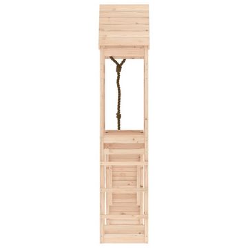 vidaXL Spielhaus Spielturm mit Kletterwand Massivholz Kiefer Kinder Garten Kletterturm