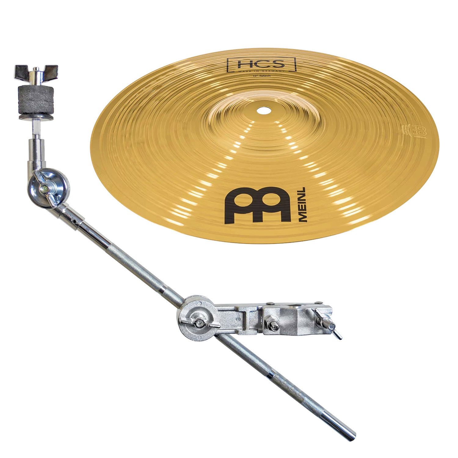 Meinl Cymbals Becken Meinl Becken HCS12S Splash 12 Zoll mit HKC Beckenarm, Becken, Vorteils-Set