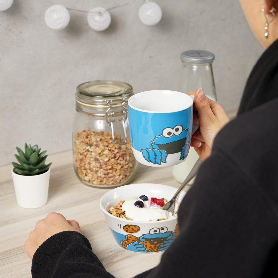Geda Labels GmbH Tasse Tasse Sesamstraße Krümelmonster 300ml, Porzellan