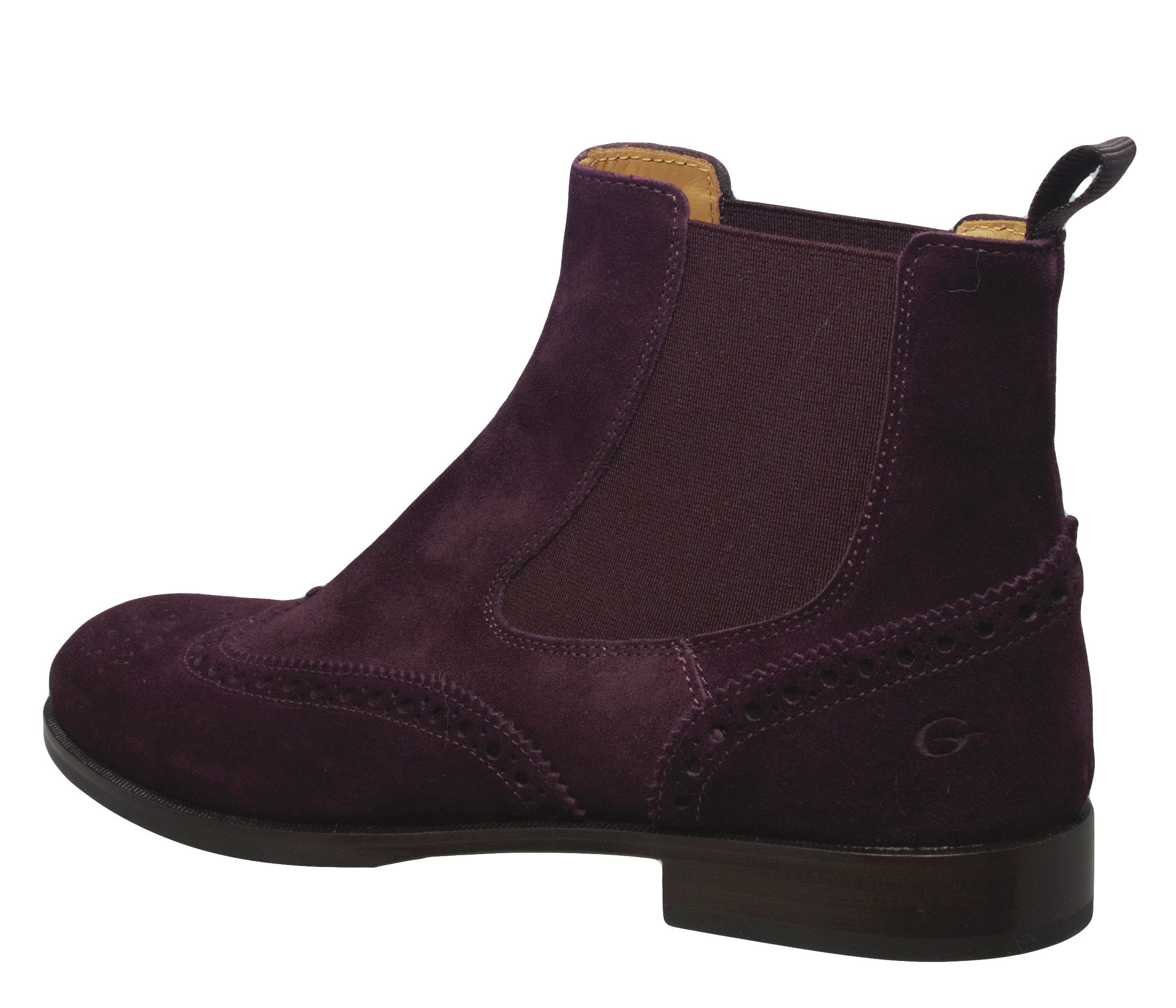 Gallucci Gallucci 5078 Stiefeletten Chelsea Boots Leder Budapester rot Stiefelette