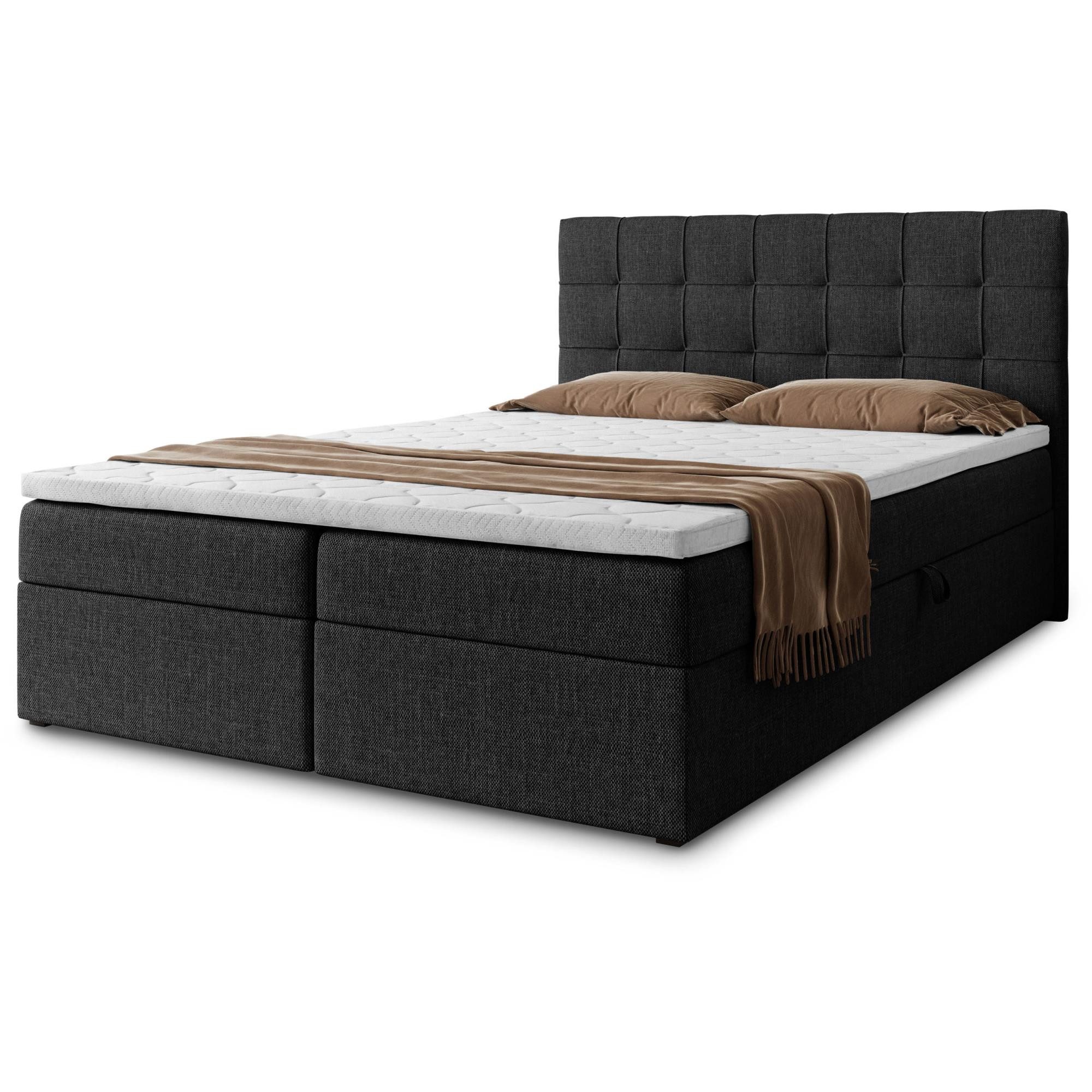 Beautysofa Boxspringbett mit Bettkasten Topiq II, günstig online kaufen