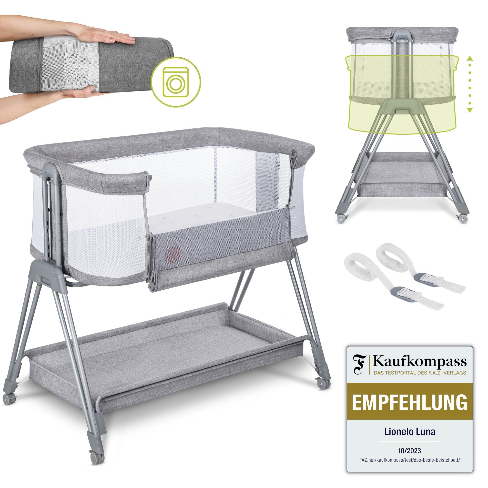 lionelo Baby-Reisebett LUNA, 2in14 Rädern mit günstig online kaufen