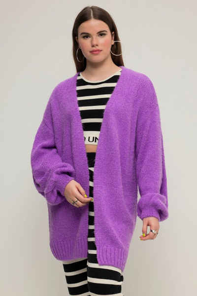 Studio Untold Strickjacke Long-Strickjacke oversized offene Form Langarm