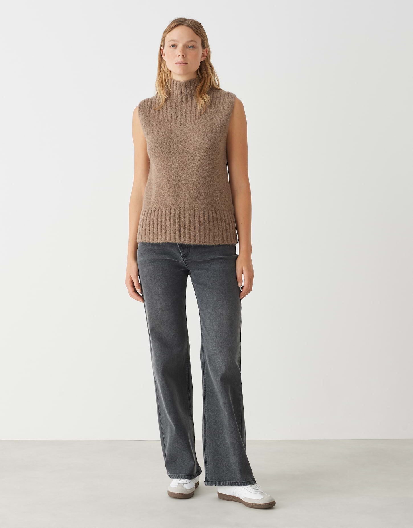 OPUS Pullunder Grobstrickpullunder POGETI Regular mit Wolle