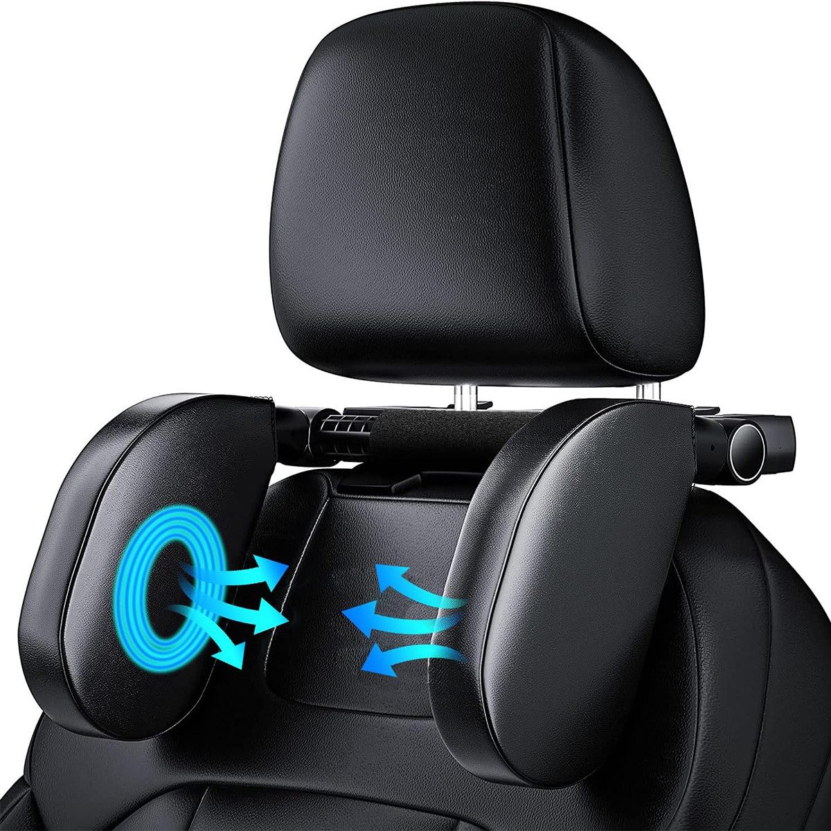 Happy Home Autokopfstütze Auto Kopfkissen Einstellbar 180° Nackenstütze Schlaf Kopfstütze