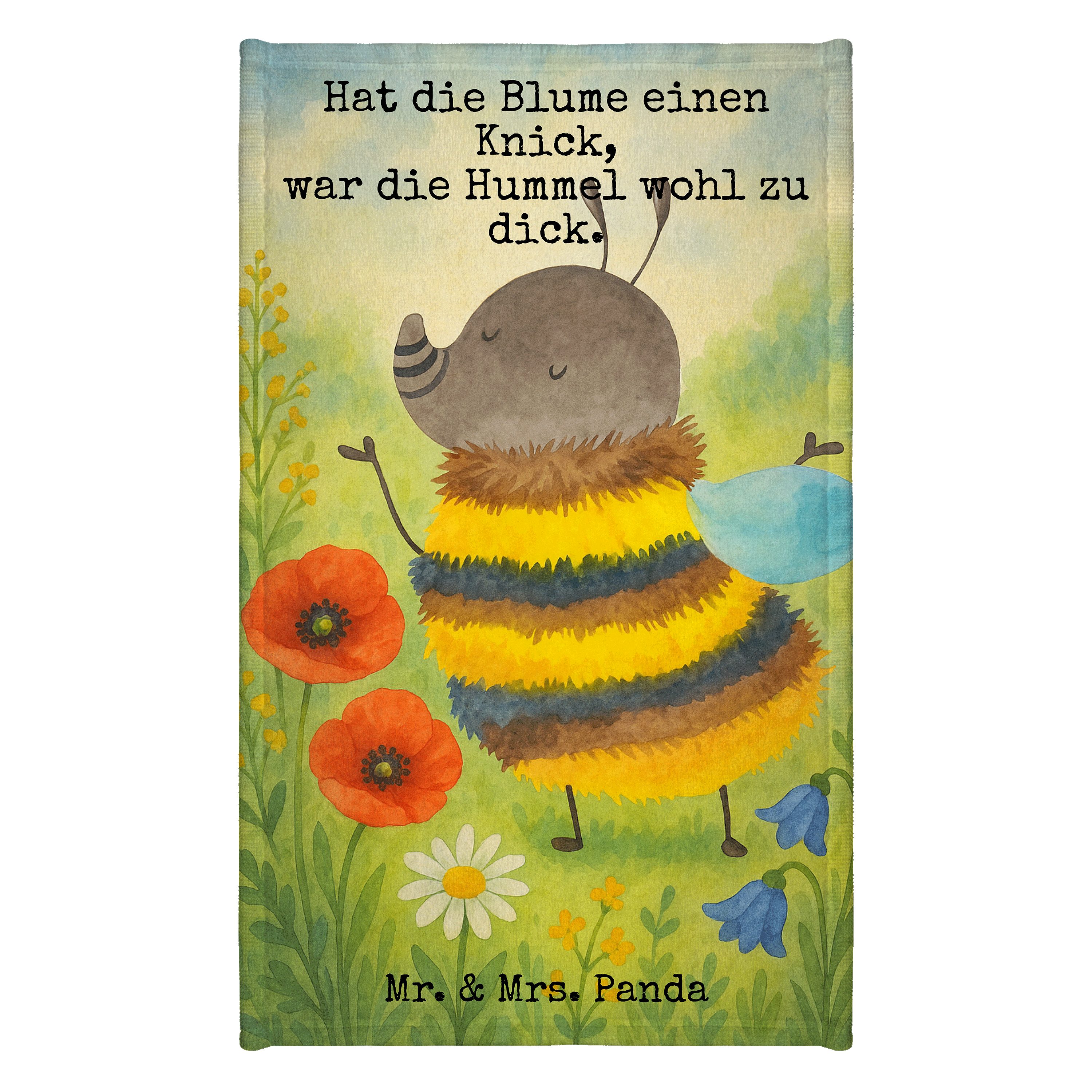 Mr. & Mrs. Panda Handtuch Hummel flauschig Design, Frotteetuch, Weiß, Biene, Handtuch, Blume, N, Kunstfaser (Packung), handtuch gäste wc Kleines Handtuch Biene