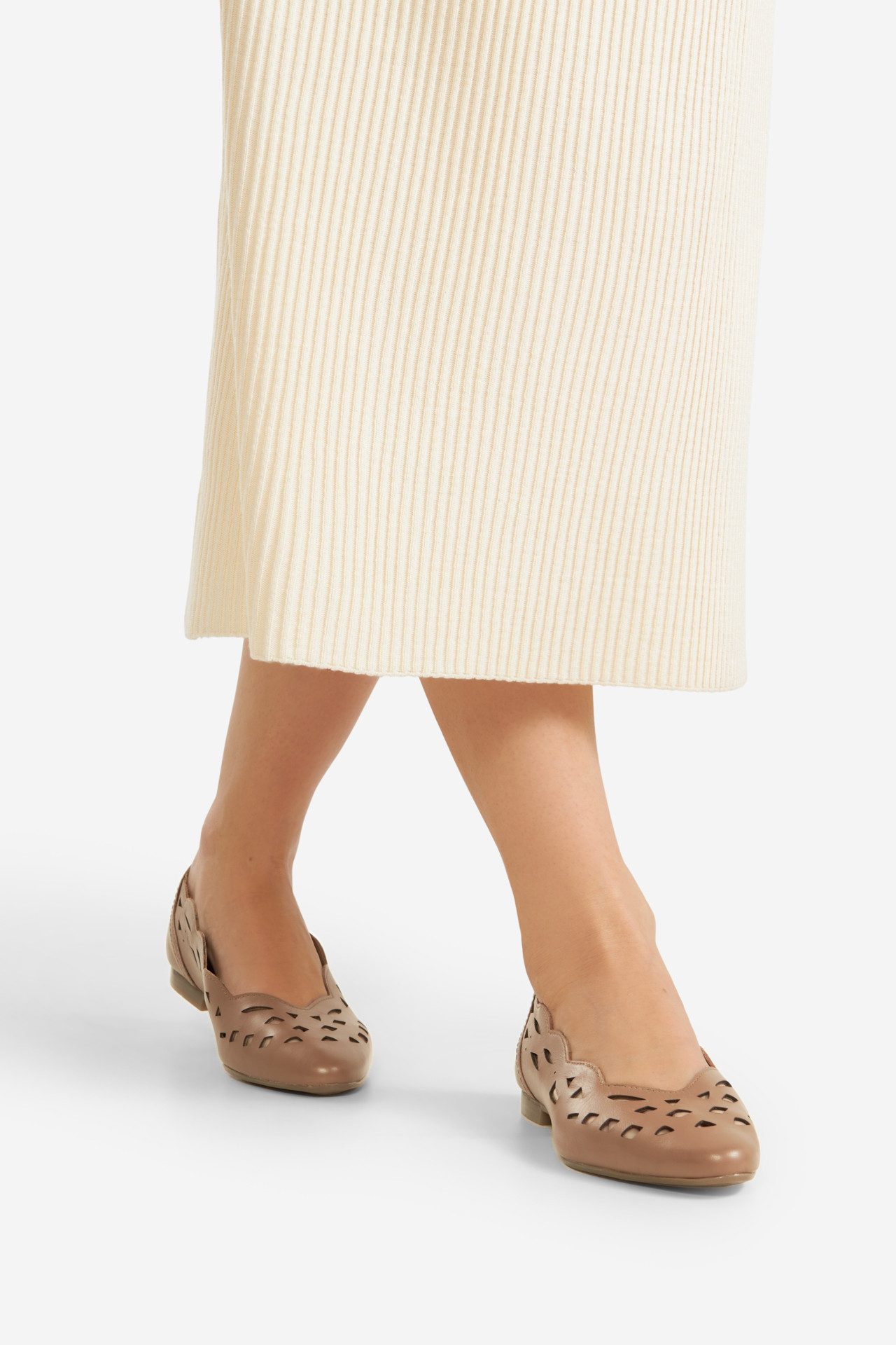 LASOCKI Elegante Lasocki Damen Ballerinas aus Leder – Braun, Alltags-Chic Ballerina