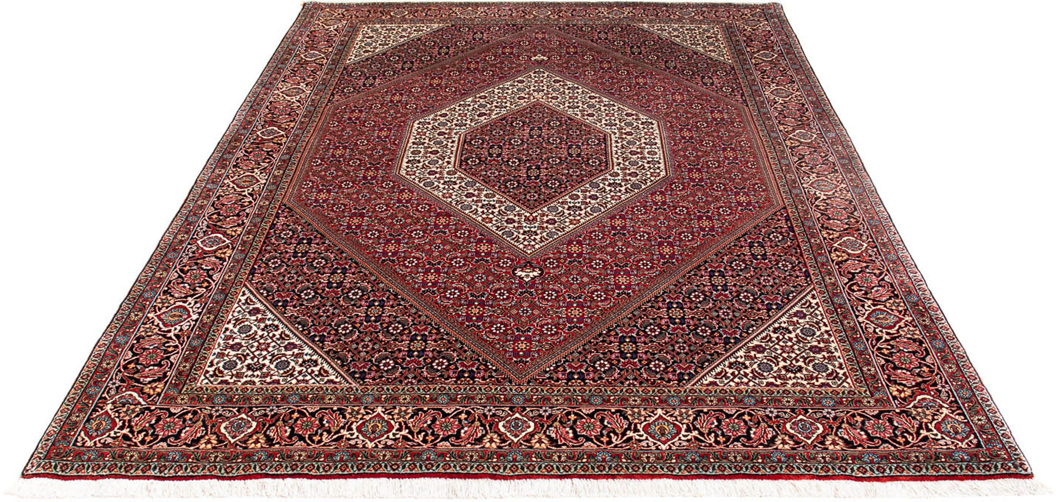 Orientteppich Perser - Bidjar - morgenland, Handgeknüpft, x - Einzelstück rechteckig, Wohnzimmer, rot, Zertifikat 229 15 Höhe: 170 mit cm mm
