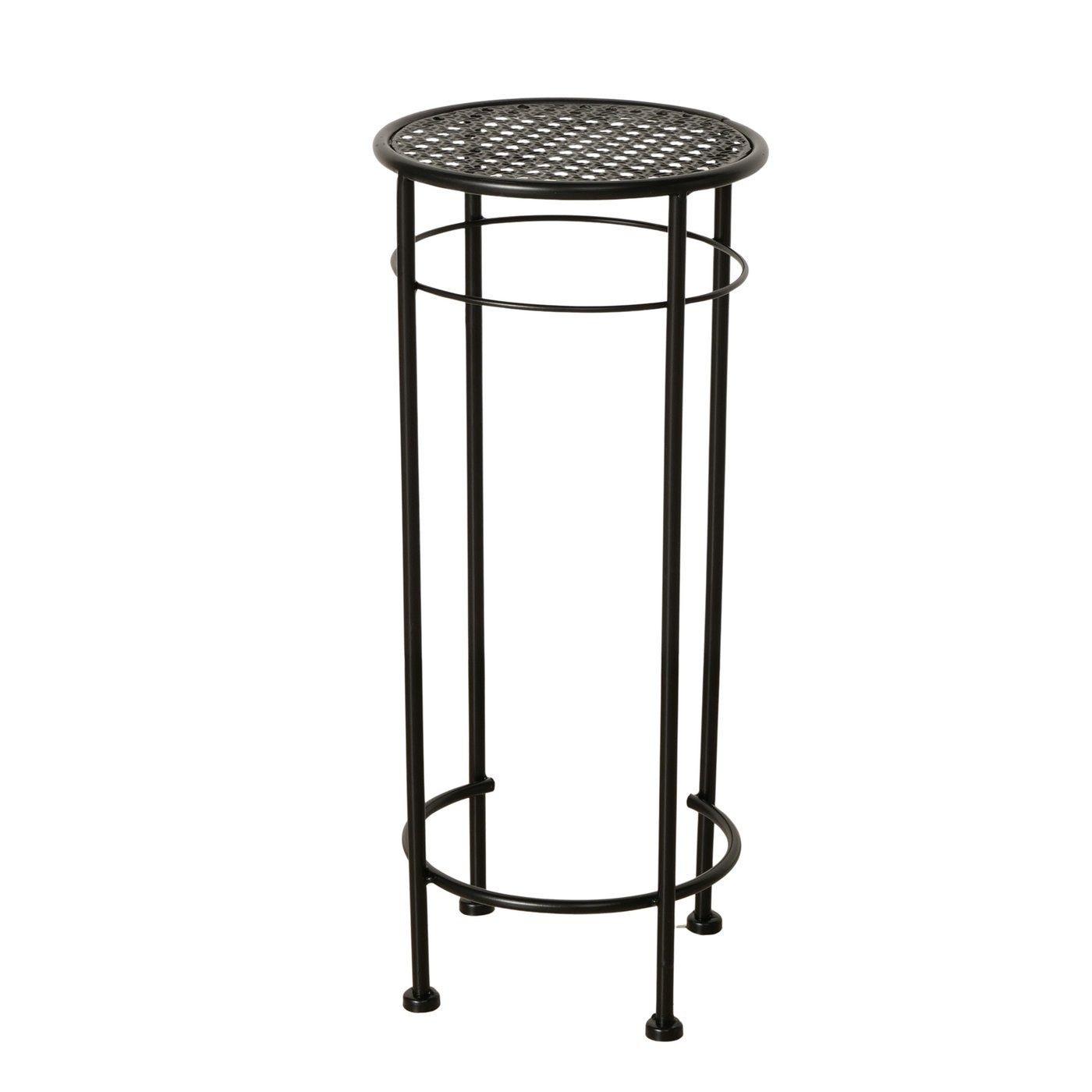 Meinposten Beistelltisch MANHATTEN Metalltisch Tisch rund 50-70 cm Höhe Schwarz (1-St., 1 Tisch)
