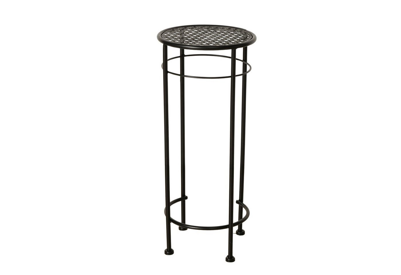Meinposten Beistelltisch MANHATTEN Metalltisch Tisch rund 50-70 cm Höhe Schwarz (1-St., 1 Tisch)