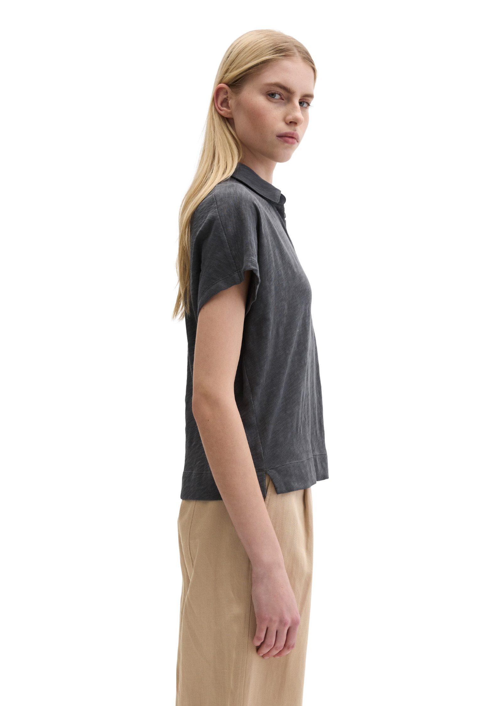 Marc O'Polo Poloshirt aus Slub Jersey – Bild 2 von 5