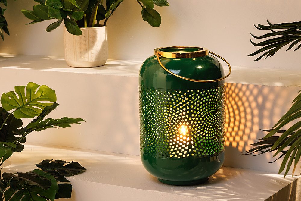 riess-ambiente Windlicht CANDLELIGHT 30cm edelgrün / günstig online kaufen