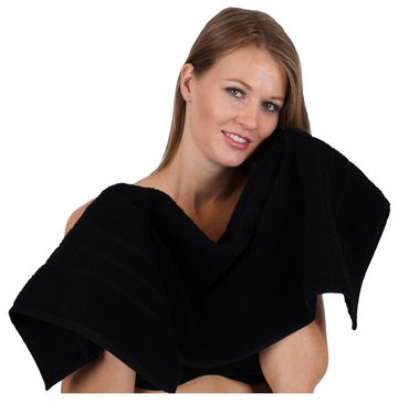 Betz Handtuch Set 4-TLG. Handtuch-Set Deluxe 100% Baumwolle 1 Badetuch 1 Duschtuch 1 Handtuch 1 Seiftuch Farbe schwarz, 100% Baumwolle, (4-tlg)