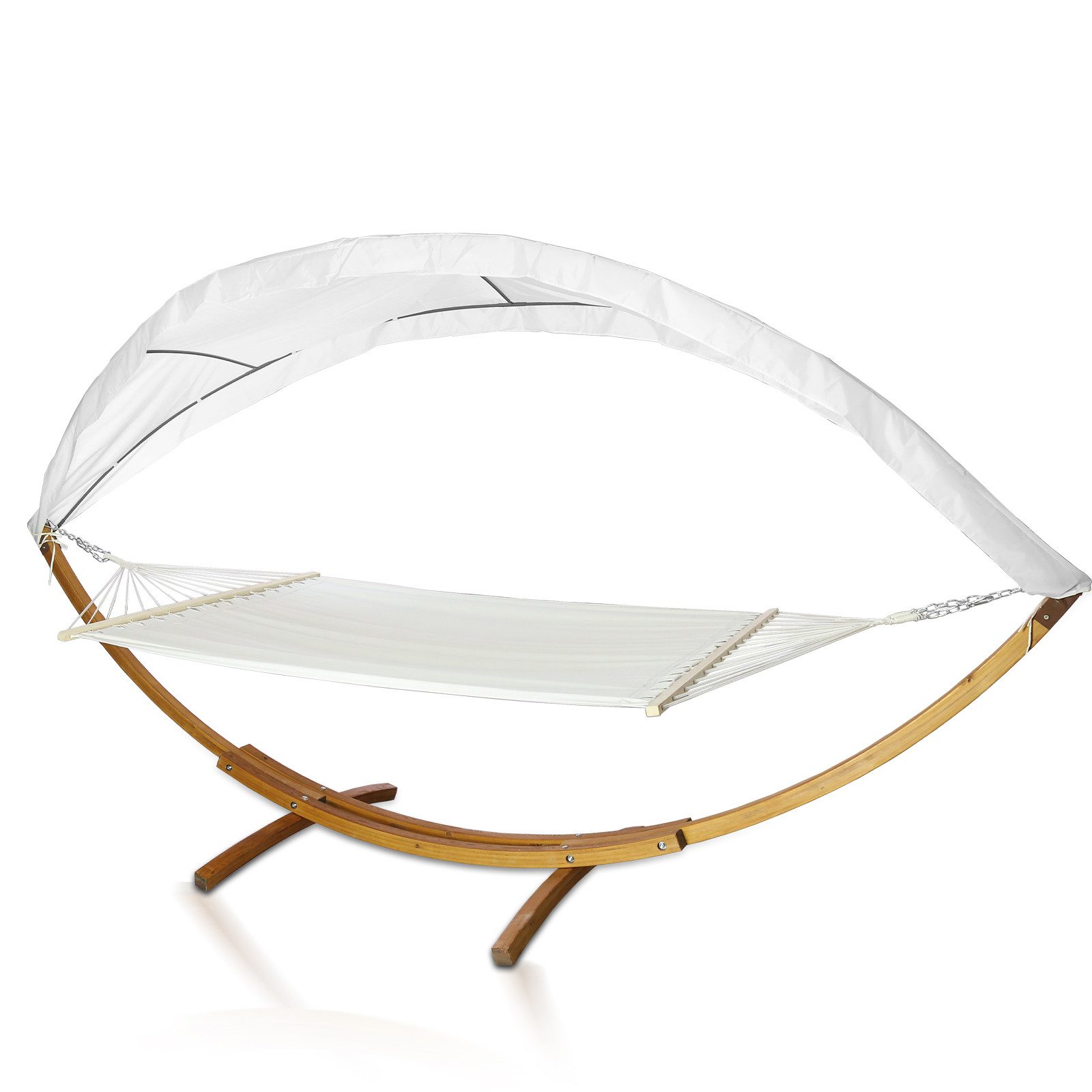 Clanmacy Hängemattengestell Hängematten mit Gestell Hängematte Gartenliege Hammock 415cm, 2 Personen, mit Gestell XXL, Tragkraft 200 kg