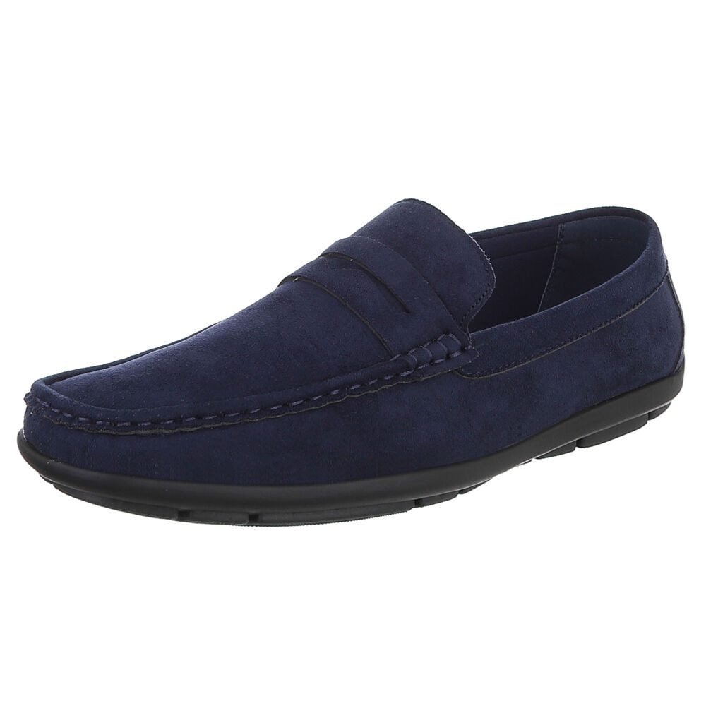 Coolwalk Herren Loafer Mokassin Freizeitschuh Slip-On Komfort Slipper (91977340) Flach Slipper in Dunkelblau
