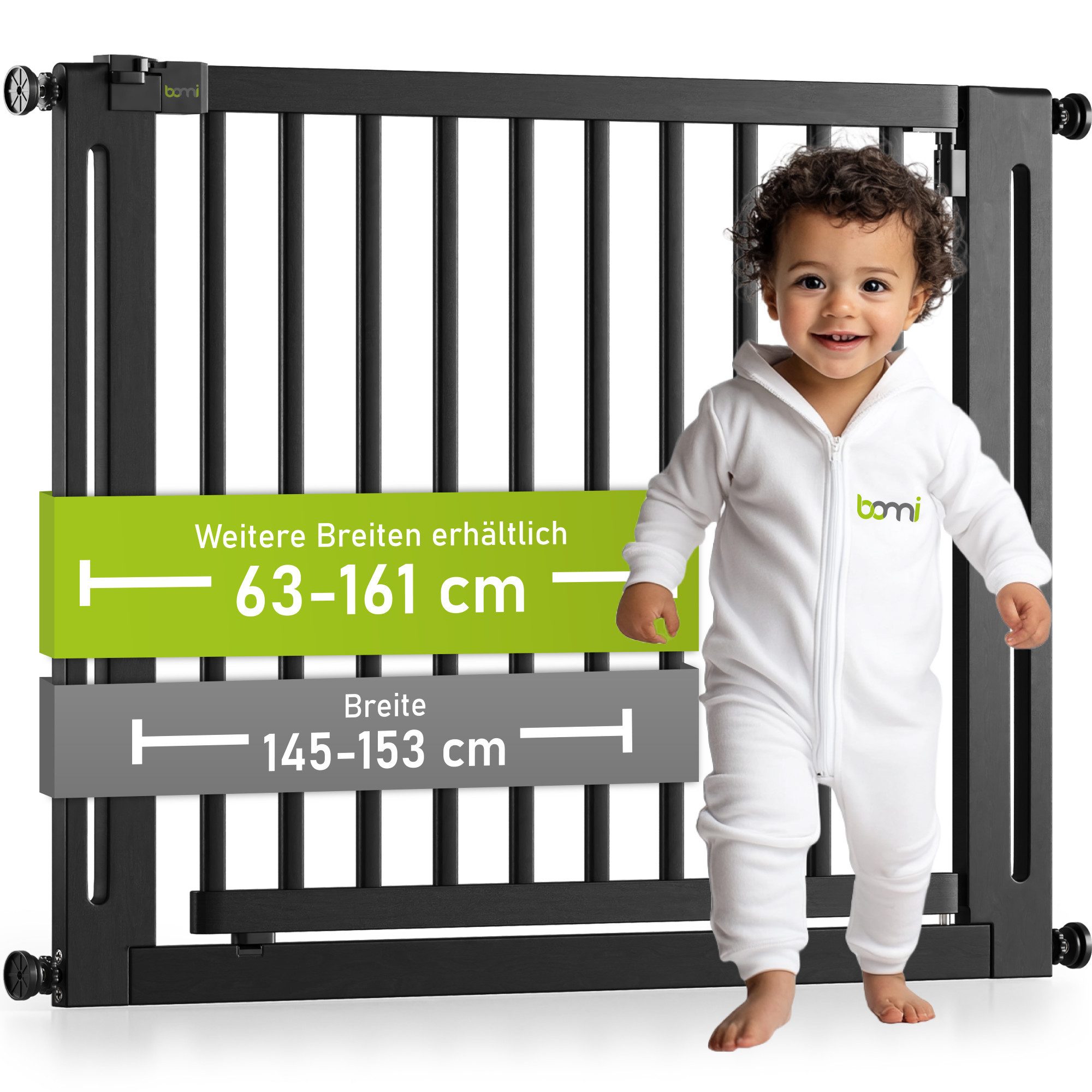 BOMI Türschutzgitter Kinderschutzgitter Miko 63-161 cm günstig online kaufen