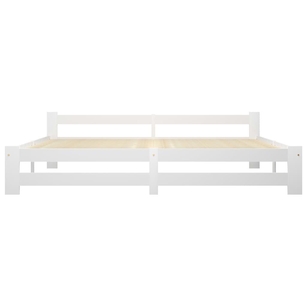 vidaXL Bett Massivholzbett Weiß Kiefer 200x200 günstig online kaufen