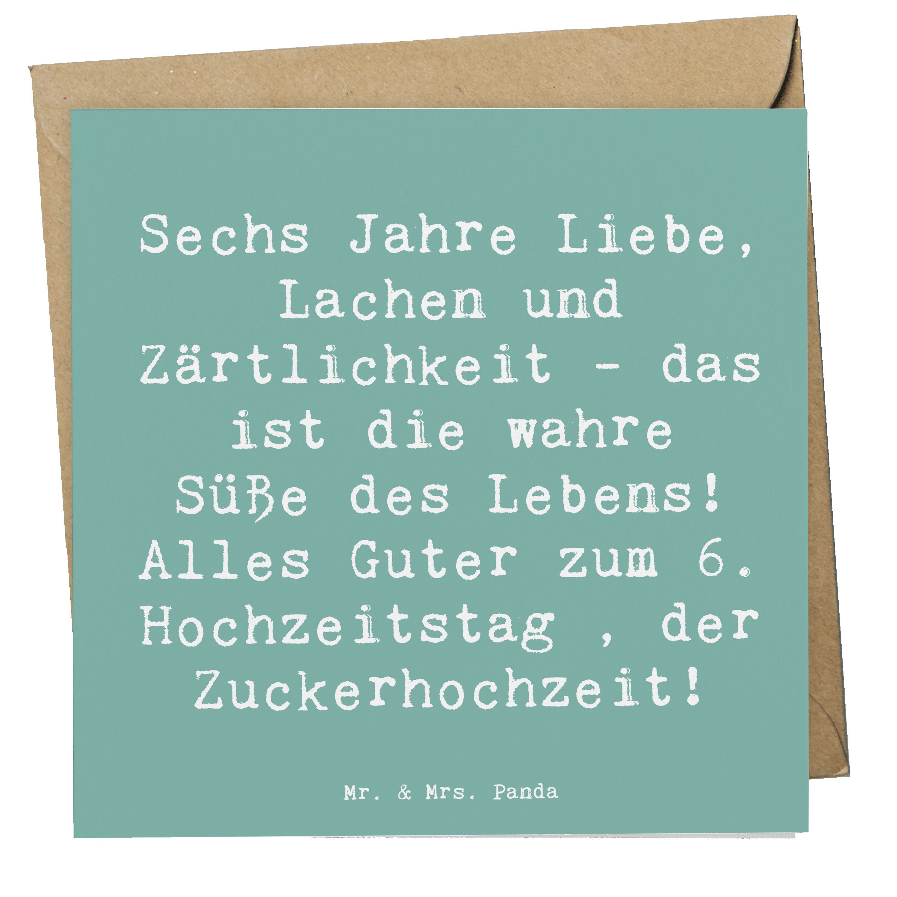 Grußkarte 6. Hochzeitstag Zuckerhochzeit - Meeresbrise - Geschenk, Romantik, be