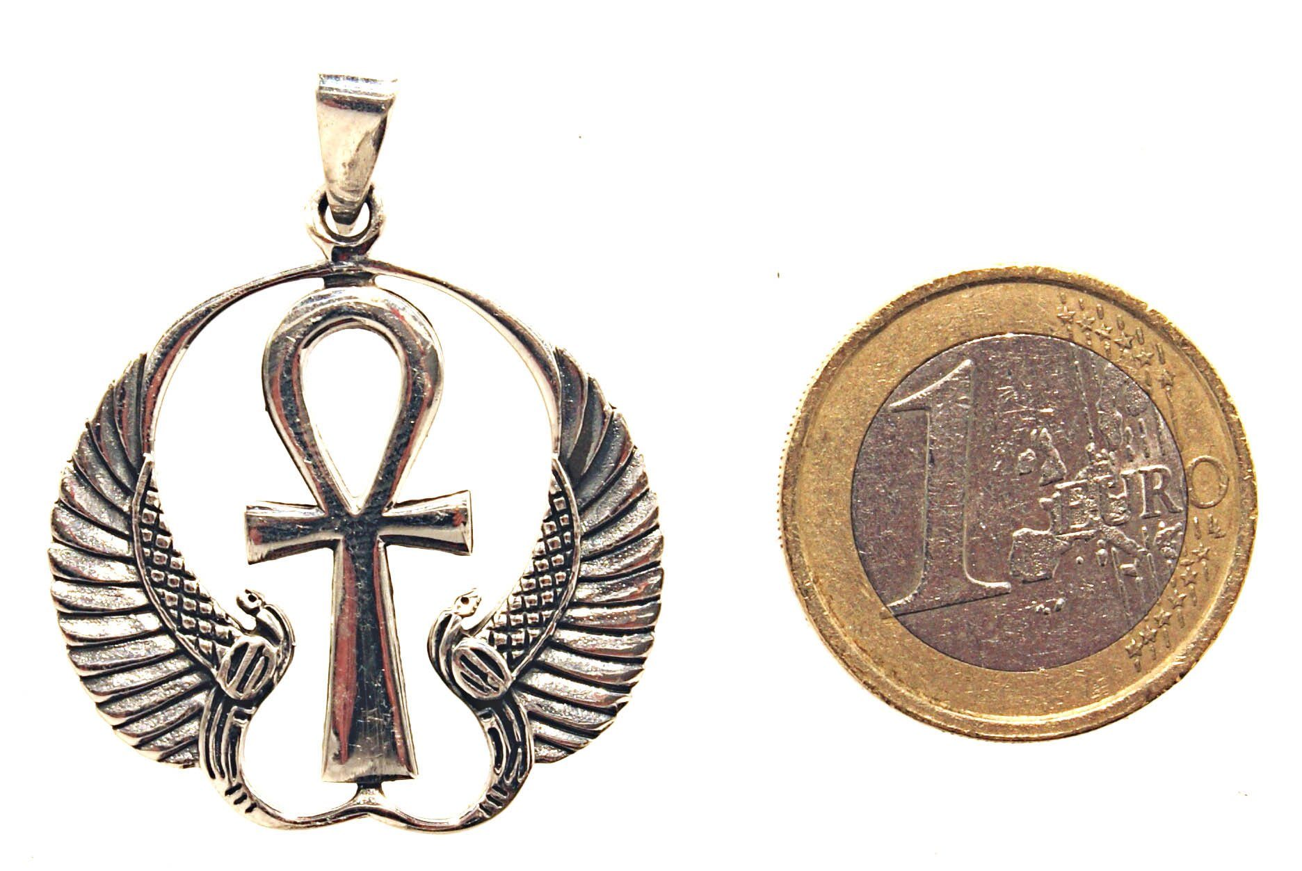 Leather Anch Henkelkreurz 925 Lebenskraft Kiss Ägypten Sterling Silber Kettenanhänger of Anhänger Ankh Nr. 409