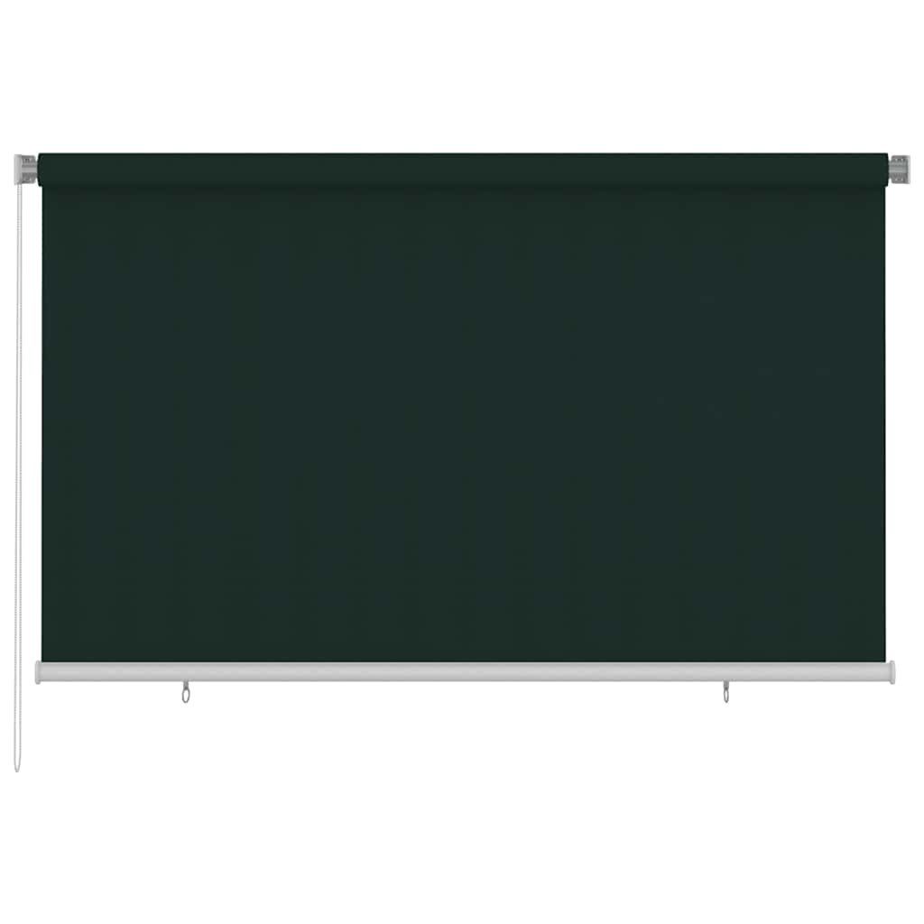 Rollo Außenrollo 245 (B)x140 (H) cm Dunkelgrün HDPE, vidaXL