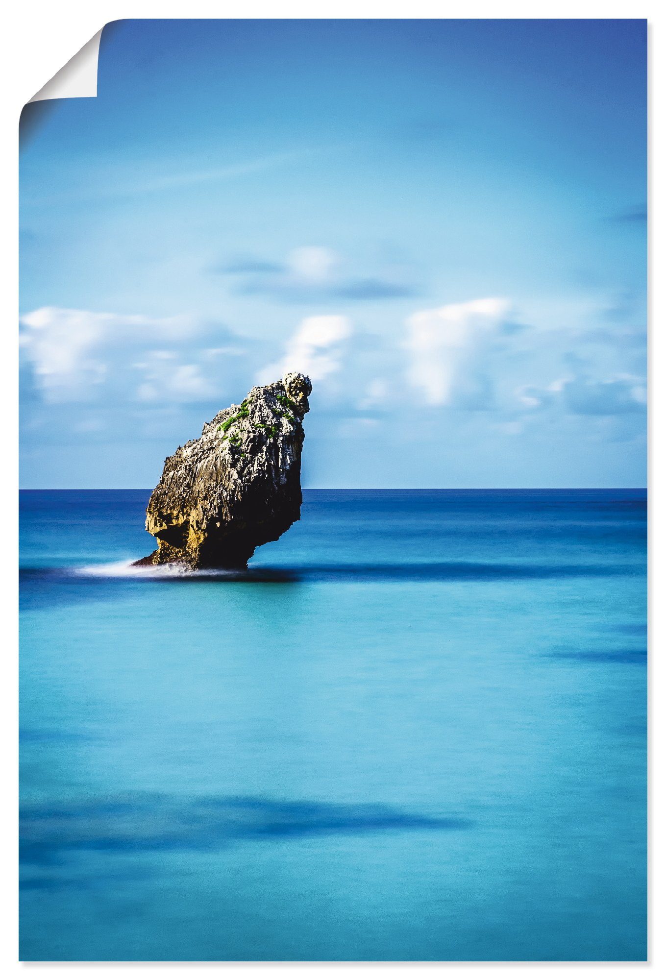 Artland Wandbild Fels im Meer, Gewässer (1 St), als Alubild, Leinwandbild, Wandaufkleber oder Poster in versch. Größen