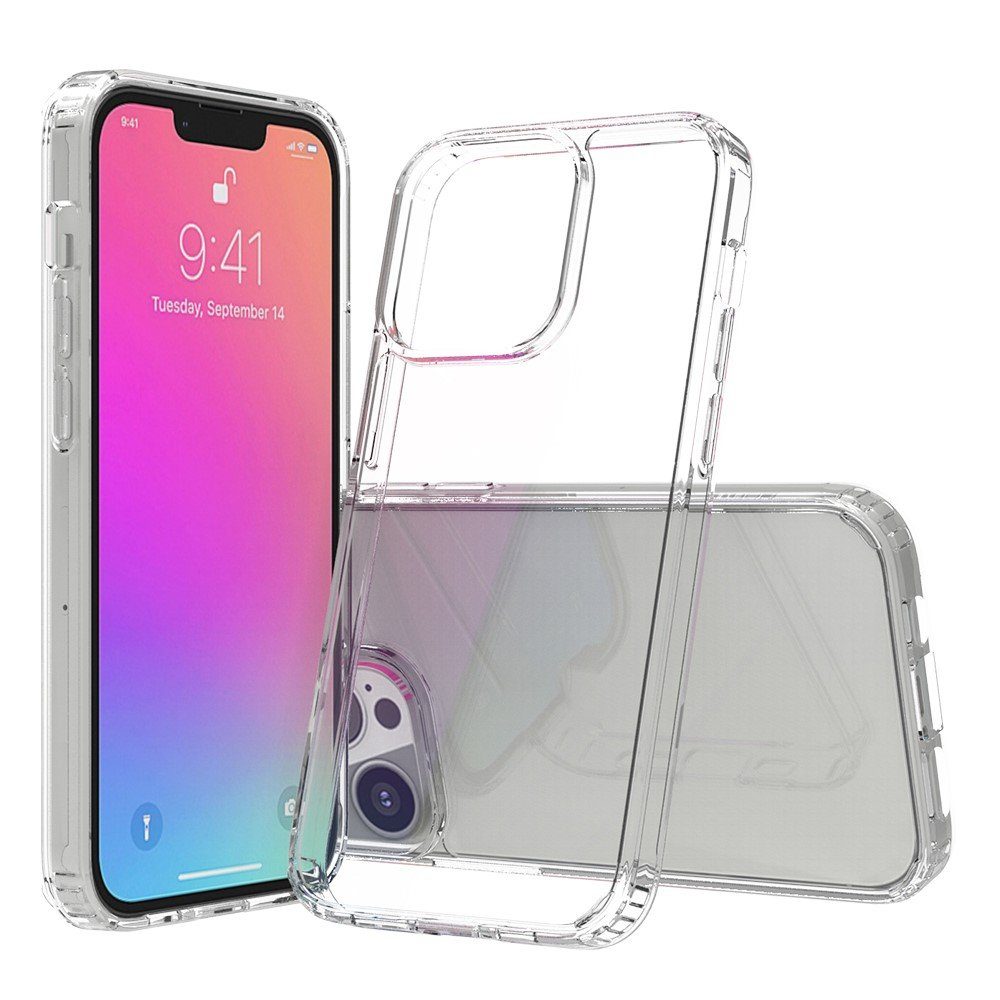 CoverKingz Handyhülle Hülle für Apple iPhone 13 Pro Handyhülle Hybrid Silikon Case Bumper 15,40 cm (6,1 Zoll), Handyhülle Schutzhülle Transparent Hybrid Silikonhülle Bumper