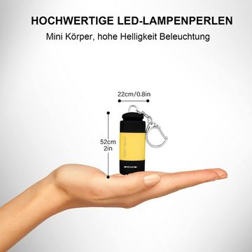 LANOR Taschenlampe 4 Stück Mini Taschenlampe, USB Wiederaufladbare, Wasserdichte