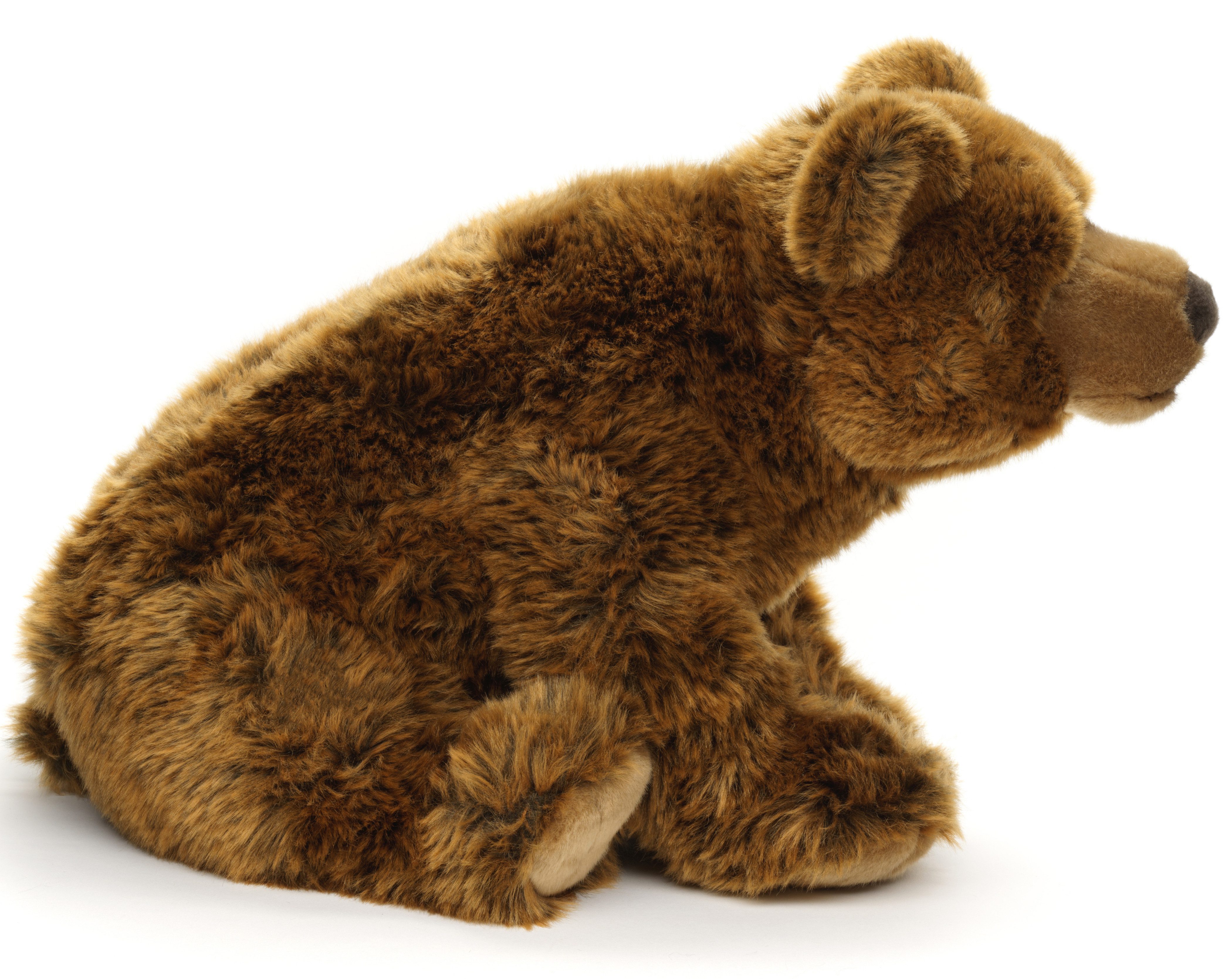 Uni-Toys Kuscheltier Braunbär groß, sitzend - 43 cm (Länge) - Plüsch-Bär - Plüschtier, zu 100 % recyceltes Füllmaterial